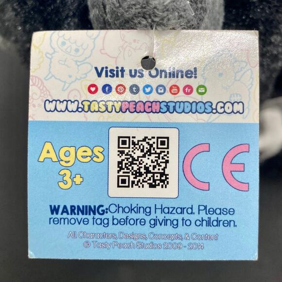 New Original Tasty Peach Studios Black Zombie Alpaca Plush 5/2014 Batch 01 of 01 - Picture 7 of 9